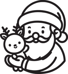 Santa Claus abstract silhouette Vector drawing merry christmas
