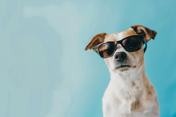 Dog in sunglasses. - 764102343