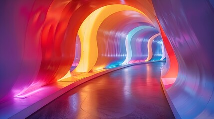 a rainbow tunnel