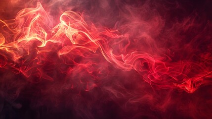 red light smoke on a dark background - Powered by Adobe