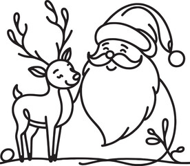 Santa Claus abstract silhouette Vector drawing merry christmas
