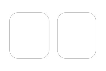 Glass frame. Isolated on a real transparent background. protective glass