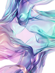 Abstract Fluid Liquid Shapes in Pastel Colours