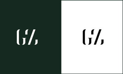 GZ, ZG, G, Z, Abstract letters Logo monogram
