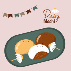 Flat Design Illustration with Daisy Mochi
