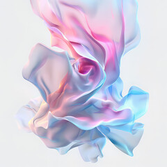 Abstract Fluid Liquid Shapes in Pastel Colours