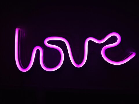 neon sign with lights
