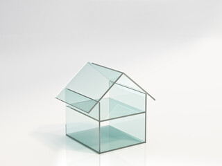 Hausmodell aus Glas