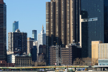 Manhattan Skyline, The Copper, The Corinthian, 630 first ave, Horizon Condominium Buildings NY City. High-quality photo