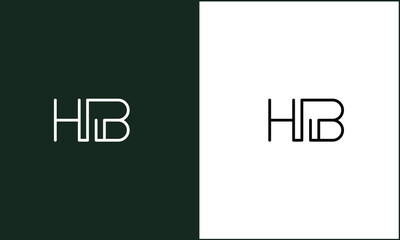 HB, BH, H, B, Abstract letters Logo monogram