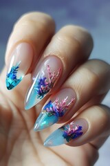 Nail art design with a cool, modern, and stylish flair