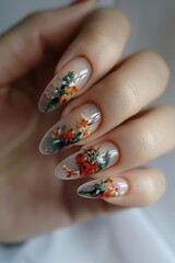 Nail art design with a cool, modern, and stylish flair