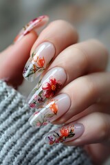 Nail art design with a cool, modern, and stylish flair