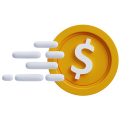 Money Transfer 3d illustration