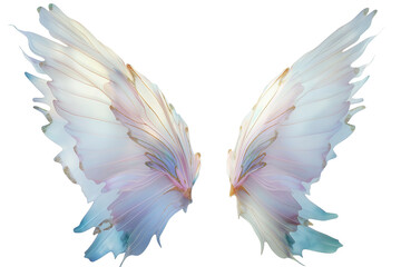 A fantasy fairy wings isolated on a transparent background