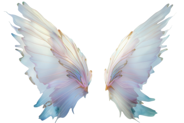 A fantasy fairy wings isolated on a transparent background
