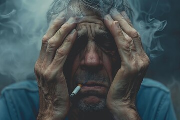 Man in despair highlighting the harsh reality of smoking