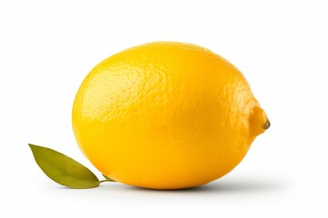 Fresh cut lemon on white background - ideal for food photography and graphic design projects