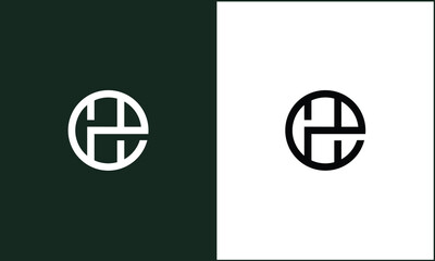 Alphabet Letters EH, HE, Initials Logo Monogram