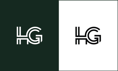 HG, GH, H, G, Abstract Letters Logo monogram