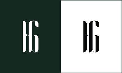 HG, GH, H, G, Abstract Letters Logo monogram