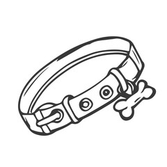 Dog collar outline icon Vector illustration