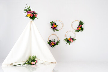 bouquet of flowers on the table