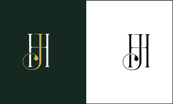 HJ, JH,H , J, Abstract Letters Logo Monogram