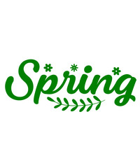 Spring typography design on plain white transparent isolated background for card, shirt, hoodie, sweatshirt, apparel, tag, mug, icon, poster or badge