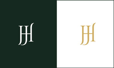 HJ, JH,H , J, Abstract Letters Logo Monogram