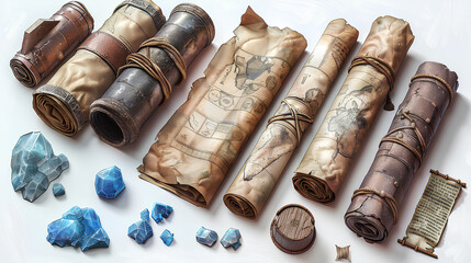 roll of old maps