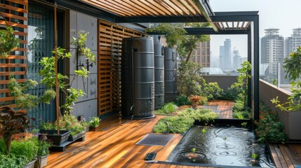 A rooftop rainwater collection and purification system for home use