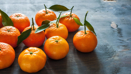 Clementines, copyspace on a side