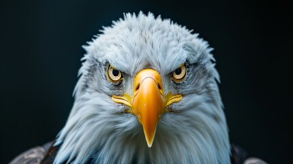 Fototapeta premium Close-up portrait of a bald eagle.