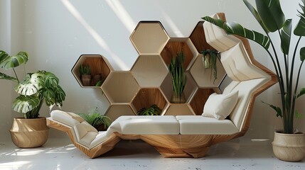 A modular furniture system that changes shape and function with voice commands