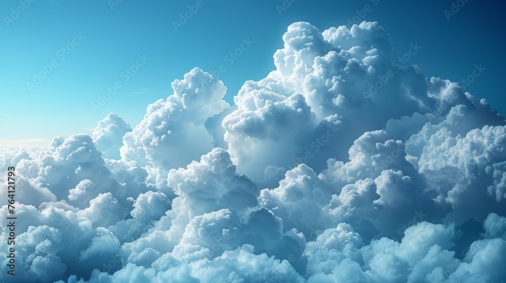 Sticker Isolated transparent clouds with a blue background. EPS10 modern illustration.