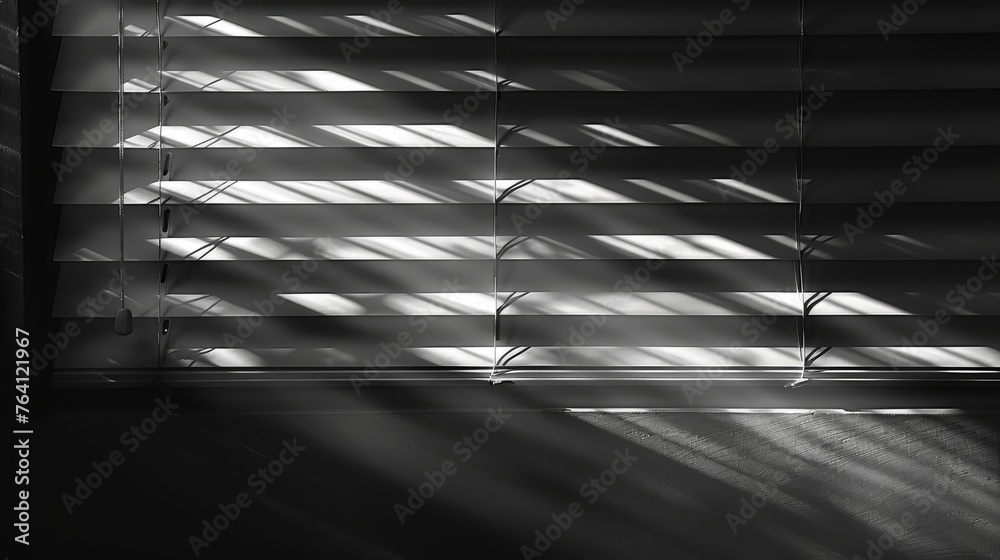 Aufkleber Light reflected on transparent background. Overlay effect. Shade jalousie. Sun reflection off blind for design mockup. Reflectors. Modern illustration.