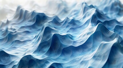 The image is of a wave in the ocean, with a blue color dominating the scene