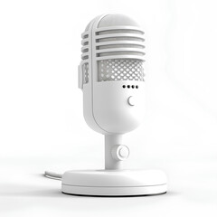 microphone on white background