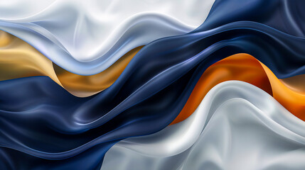 Futuristic liquid wave design, abstract background with shiny metallic curves and flow