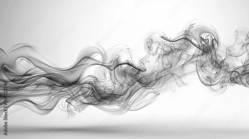 Poster the background of the modern is transparent and depicts realistic smoke.