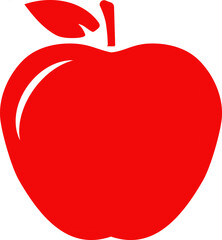Apple icon, red apple icon isolated on white background. Vector, design illustration. Vector.