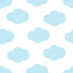 Behangcirkel Cloud Vector Pattern, Cloud vector Design, Cloud Cute Vector Pattern, Cute Vector Pattern, Cloud icon Silhouette, Cloud Pattern illustration © Creative art