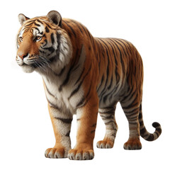 Majestic Tiger on Transparent Background: Perfect for Design Projects