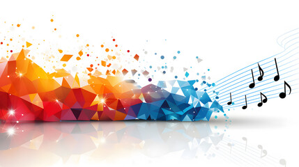 Naklejka premium A colorful music art background with vibrant contrasting colors
