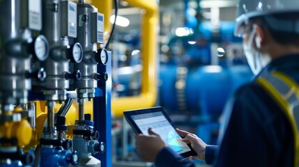 Engineers in the factory