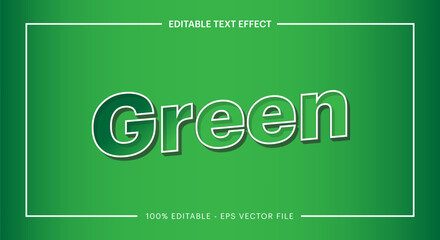 Green editable text effect style.