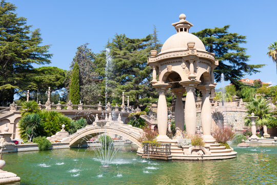 Imperia, Italy - Villa Grock - Grock's Italian mansion with garden, fountain, beautiful summer