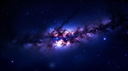 Obraz na płótnie Canvas Milky way galaxy and starfiled on night sky background