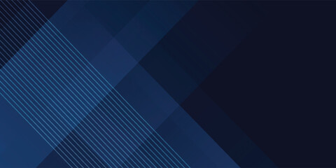 Blue black abstract background geometry shine and layer element vector for presentation design. Suit for business, corporate, institution, party, festive, seminar, and talks - obrazy, fototapety, plakaty